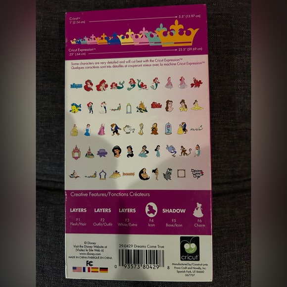 Cricut cartridge Disney Dream Come True, like new. Use with all Cricut Machines. - Picture 2 of 3